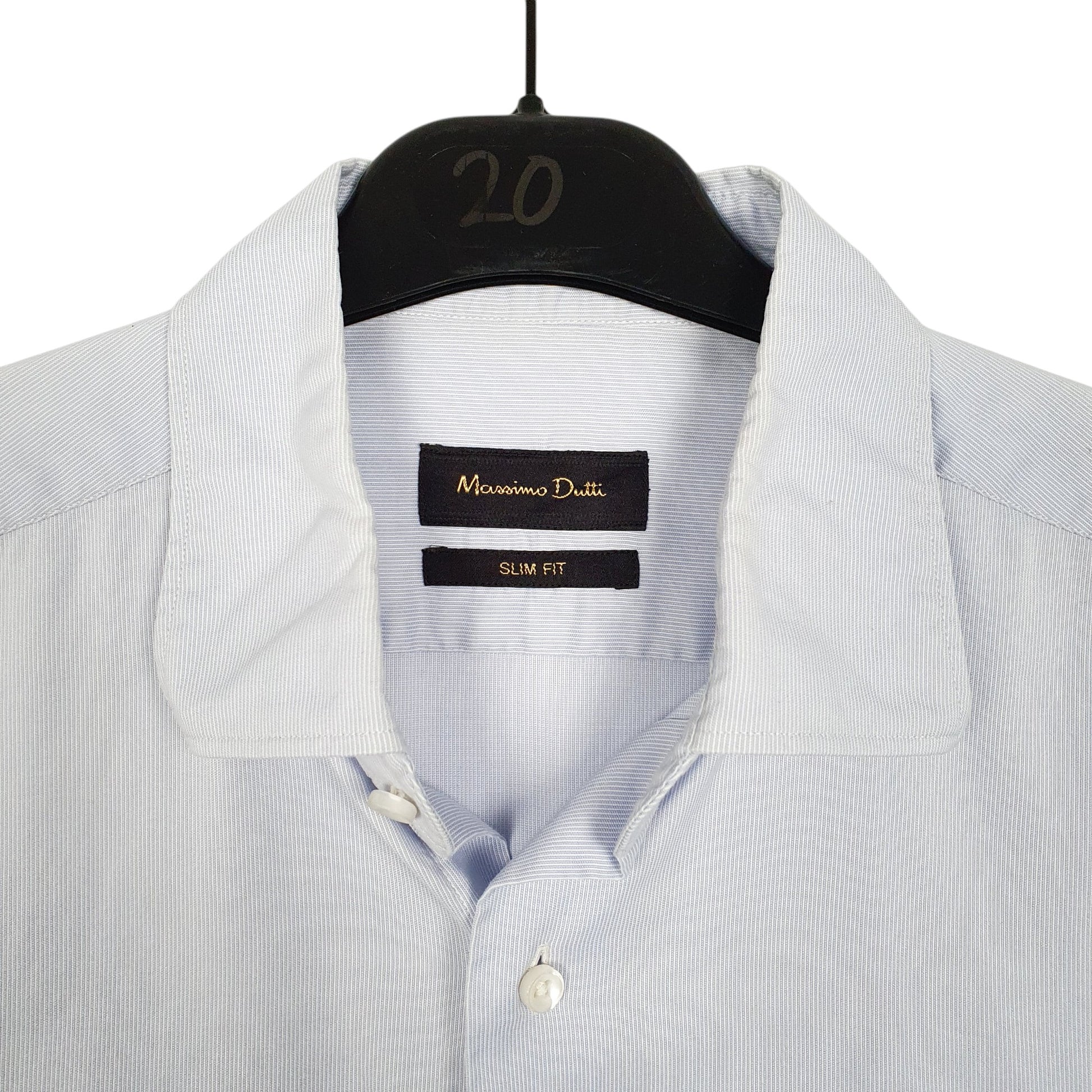 Mens Blue Massimo Dutti  Long Sleeve Shirt