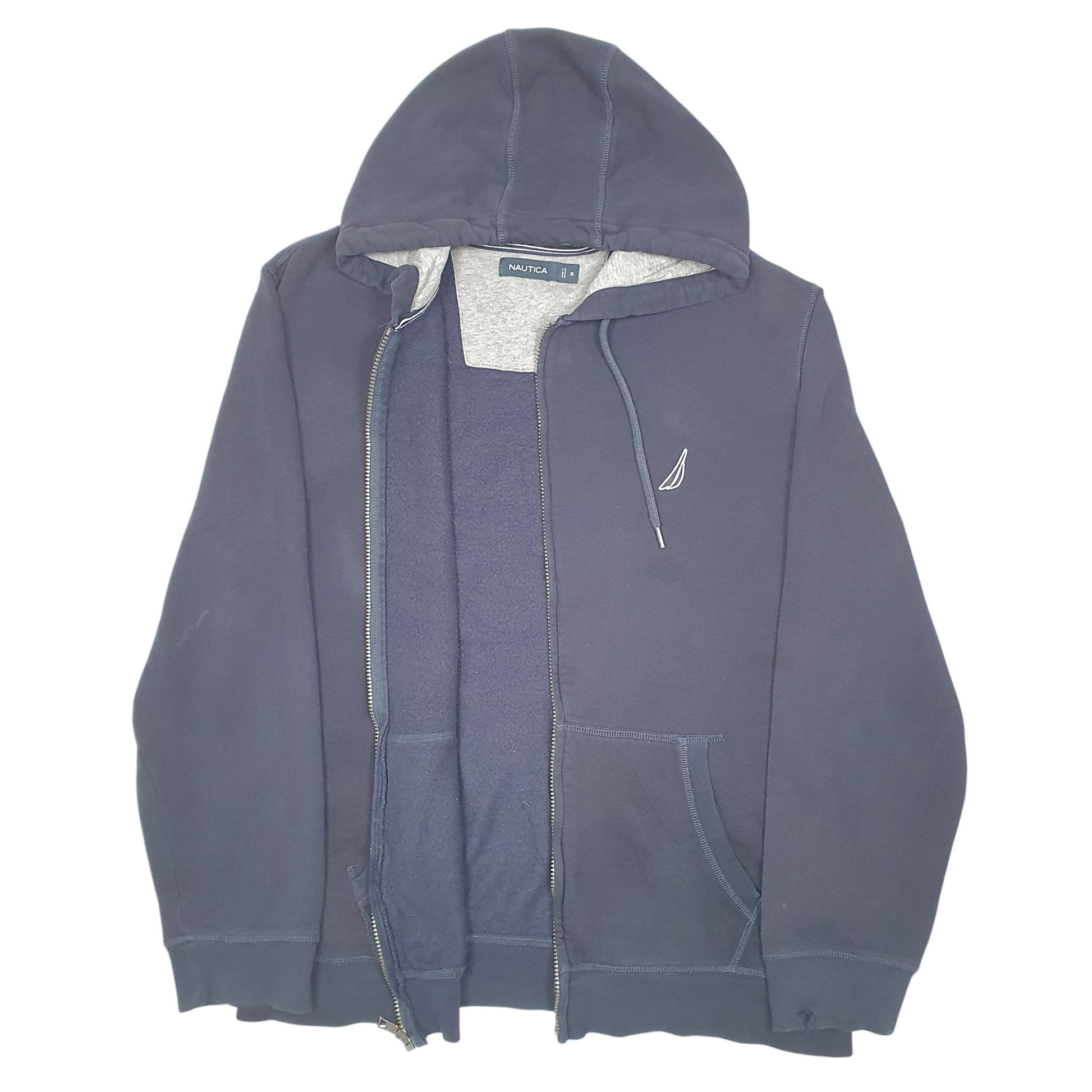 Womens Navy Nautica Hoodie Full Zip Jumper