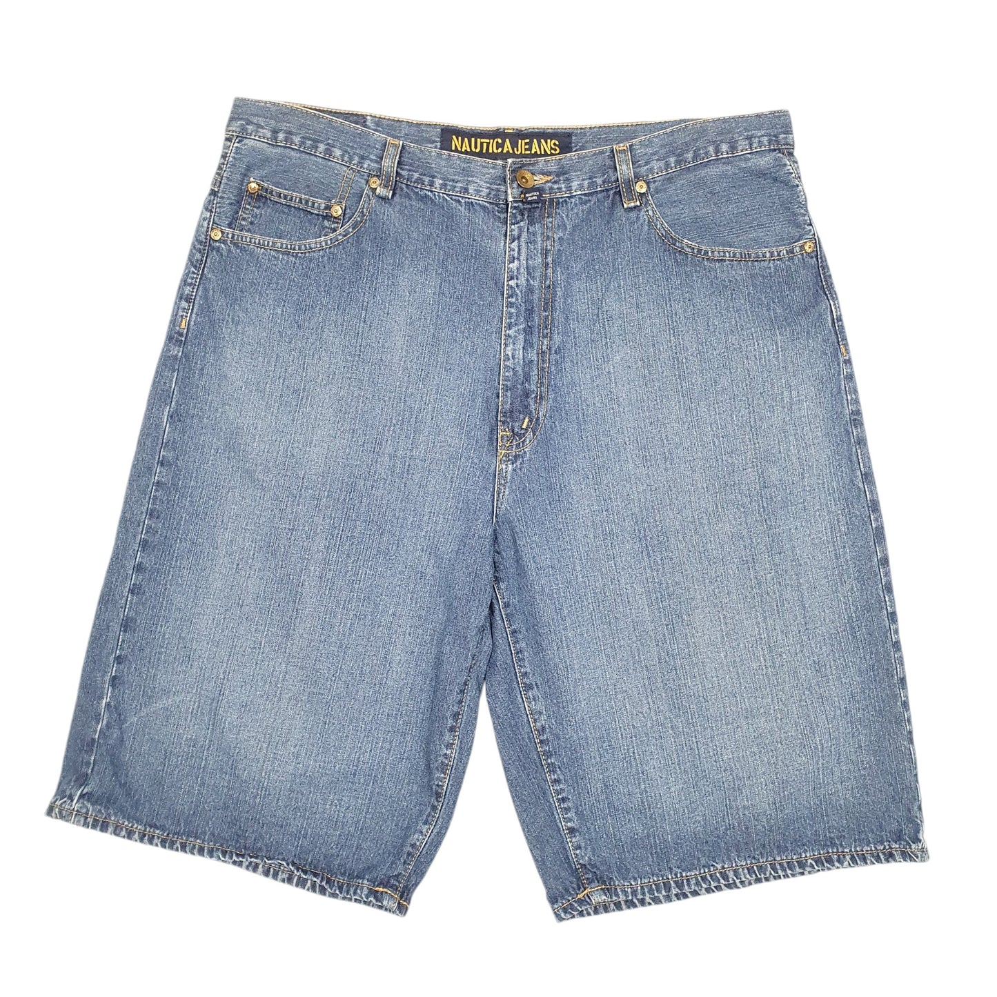 Mens Blue Nautica Baggy Jean Jorts Denim Shorts