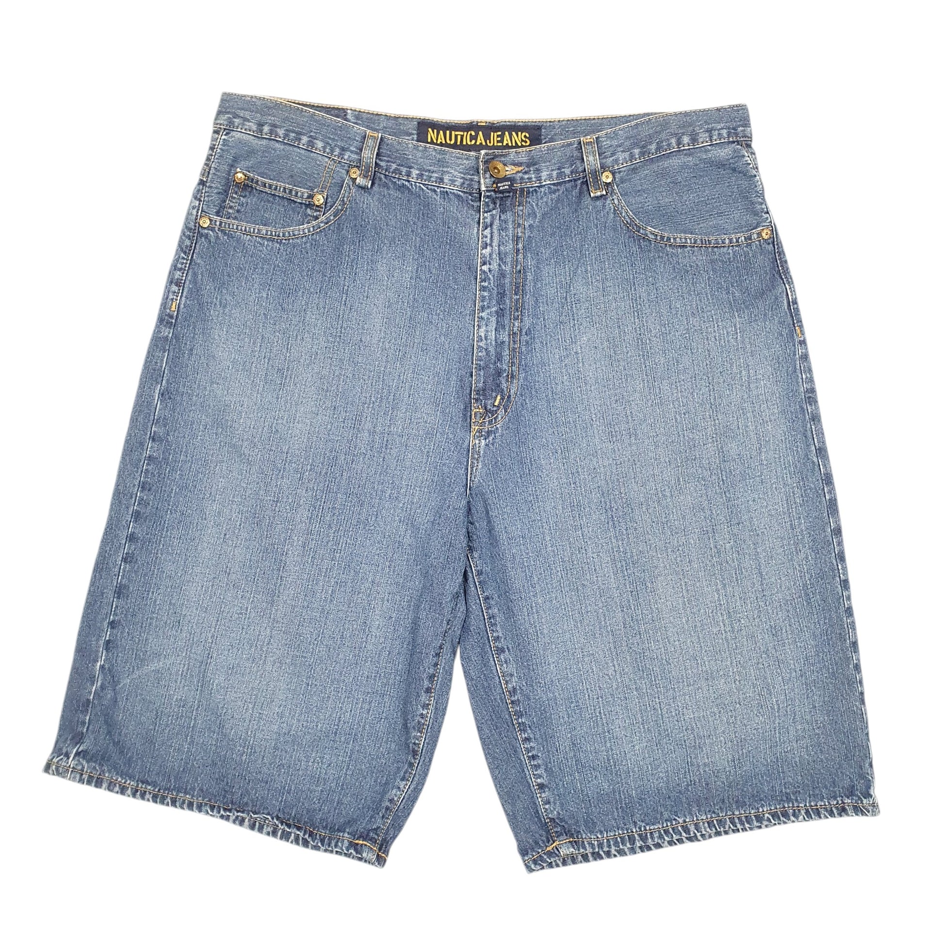 Mens Blue Nautica Baggy Jean Jorts Denim Shorts
