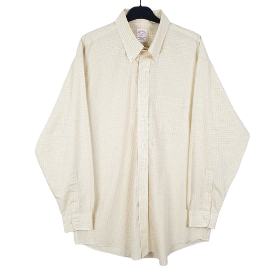 Mens Yellow Brooks Brothers  Long Sleeve Shirt
