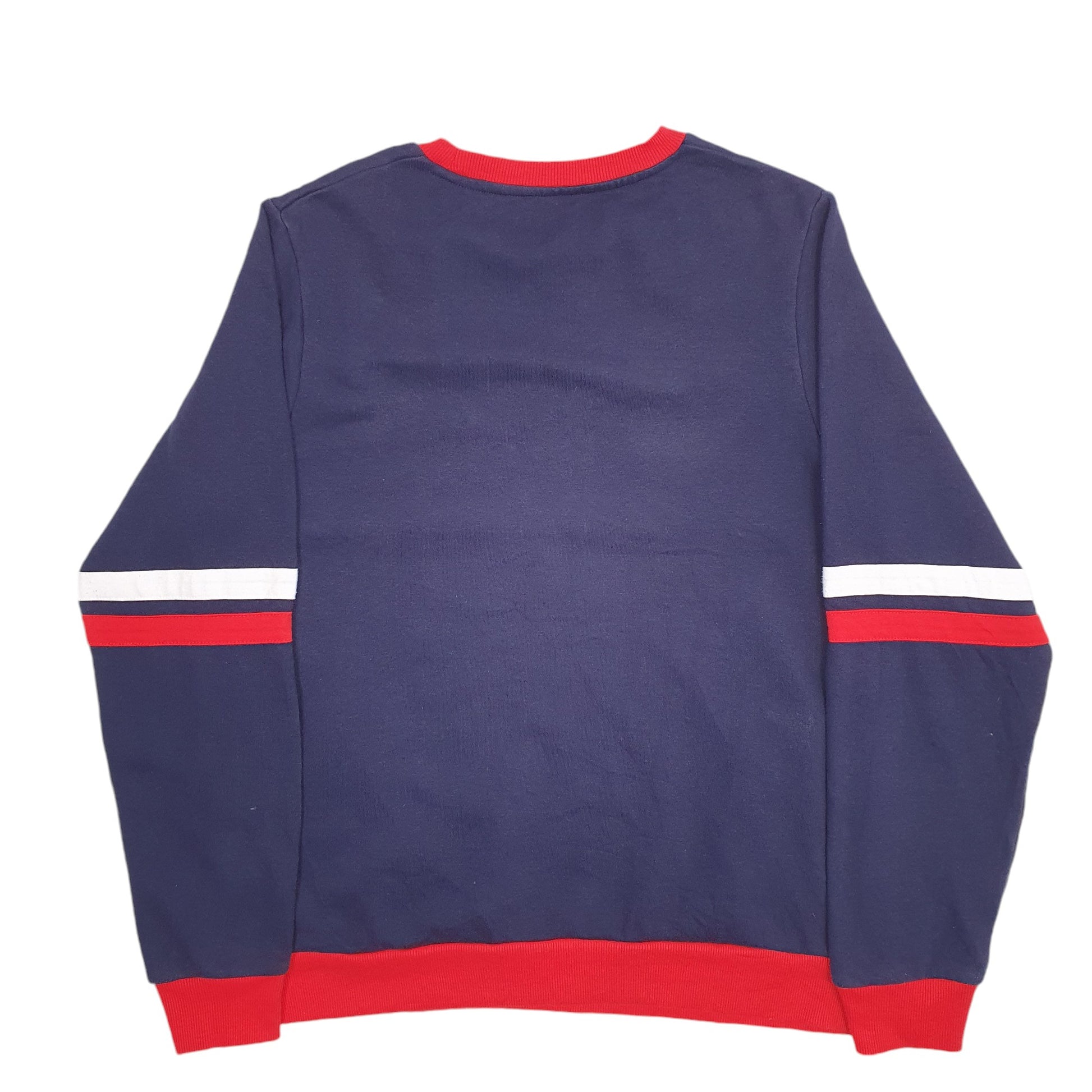 Womens Navy Fila Spellout Crewneck Jumper