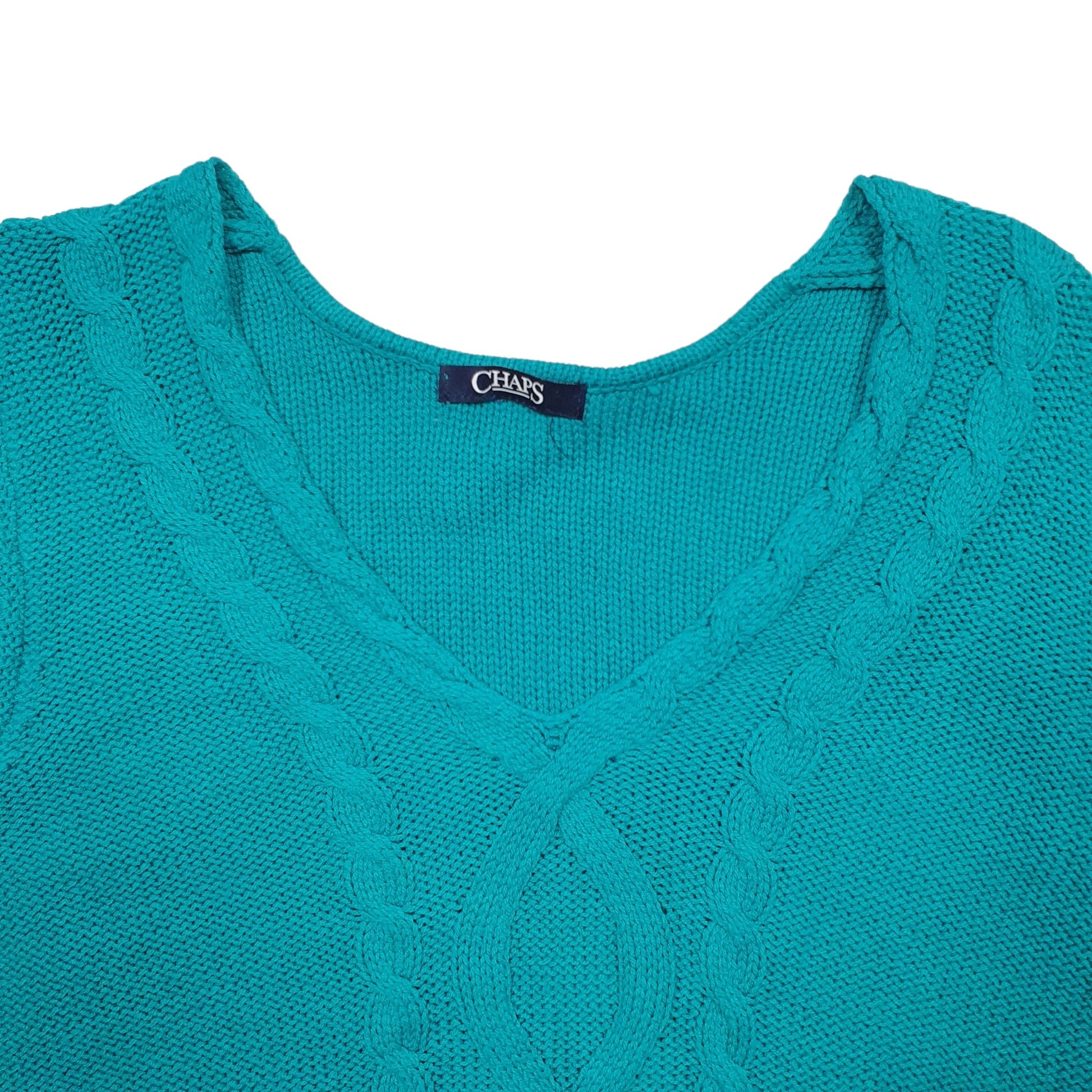 Womens Green Chaps Knit Crewneck Jumper