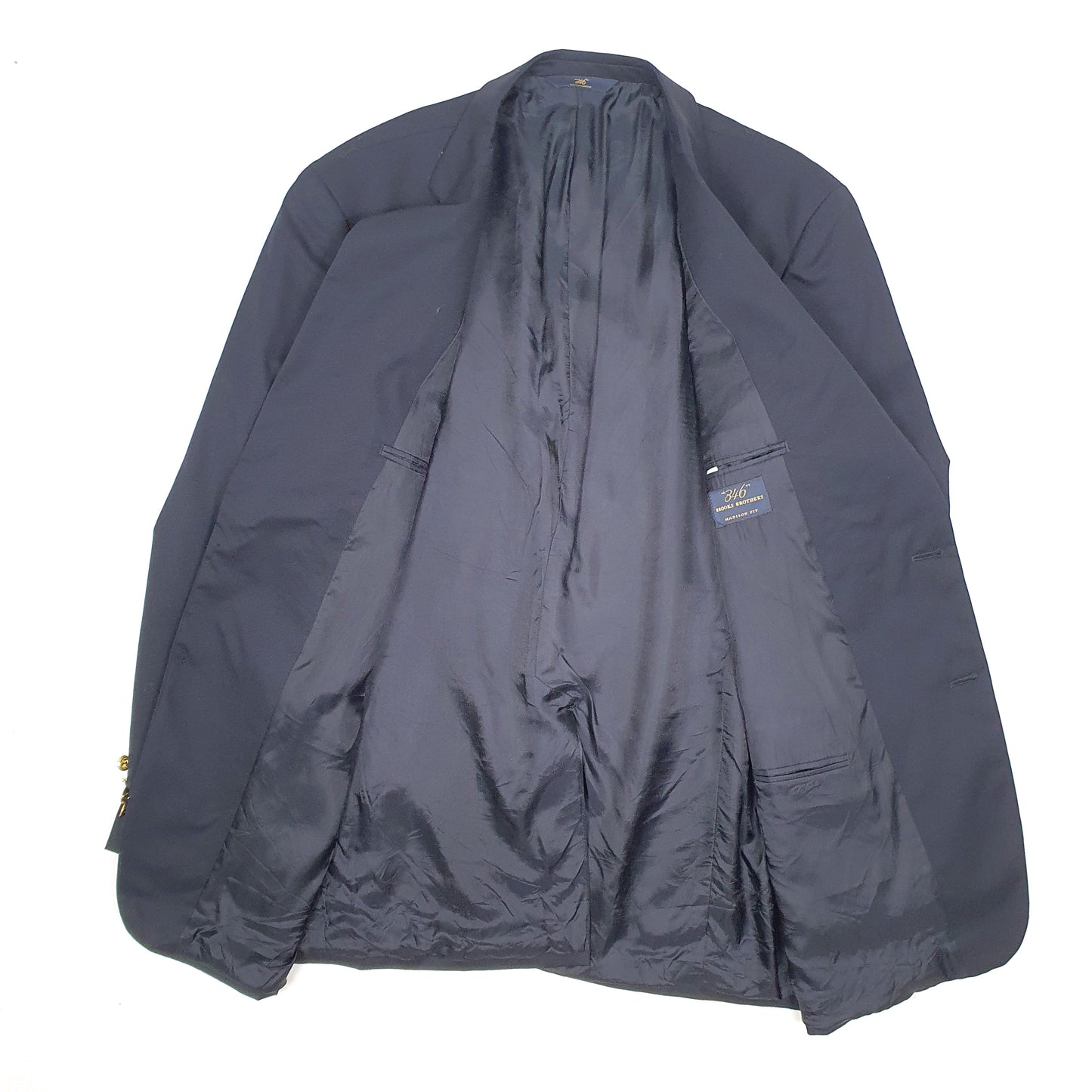 Mens Navy Brooks Brothers 346 Madison Fit  Coat