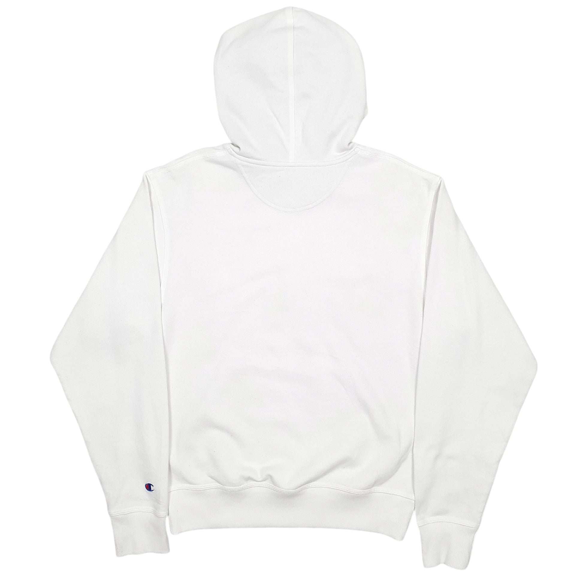 Mens White Champion Spellout Hoodie Jumper