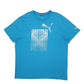Mens Blue Puma Spellout Short Sleeve T Shirt