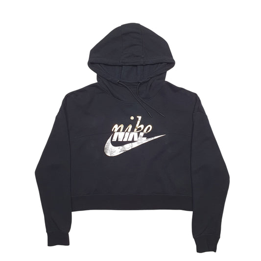 Womens Black Nike Spellout Hoodie Jumper