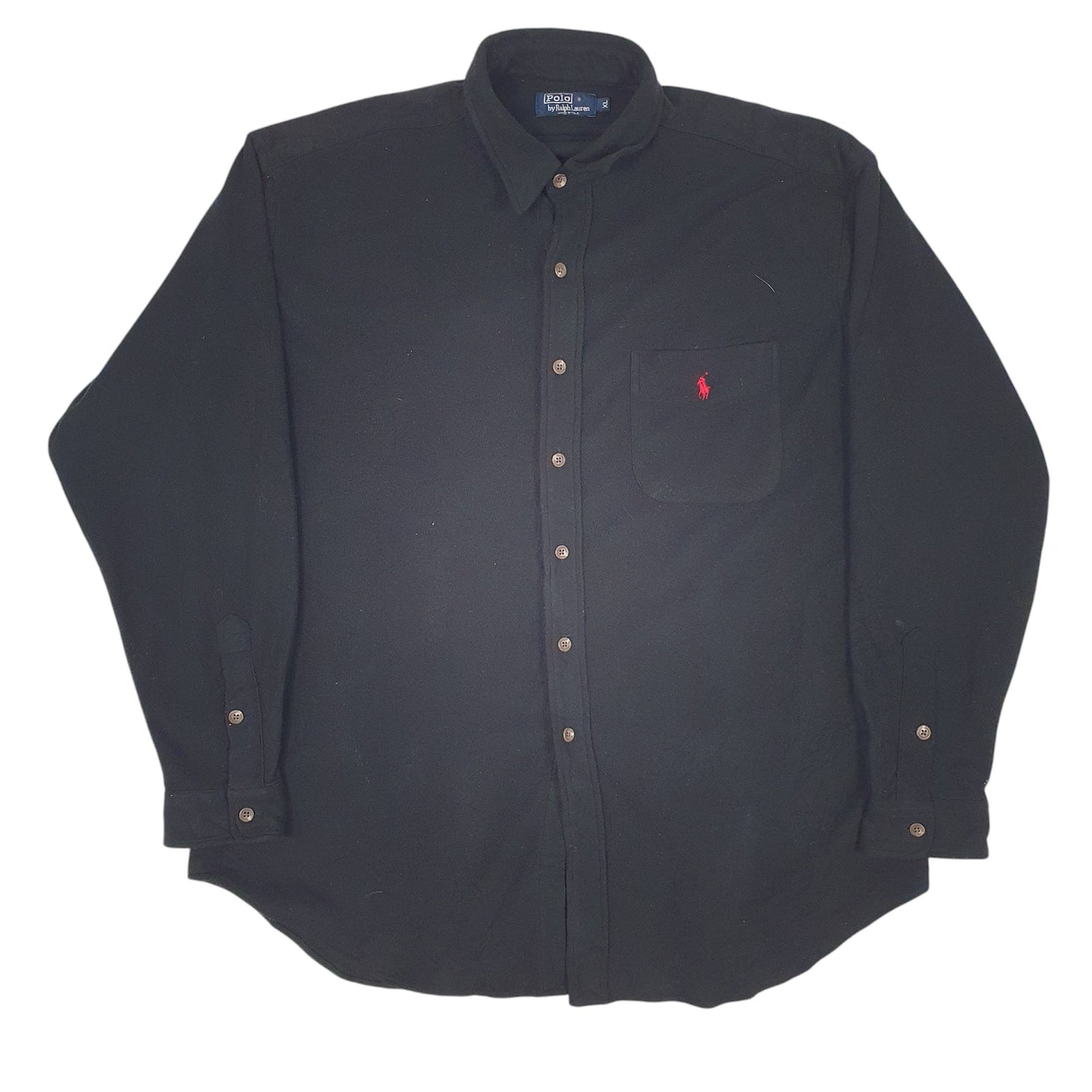 Mens Black Polo Ralph Lauren Vintage 80s 90s Made In USA Full Zip Jumper