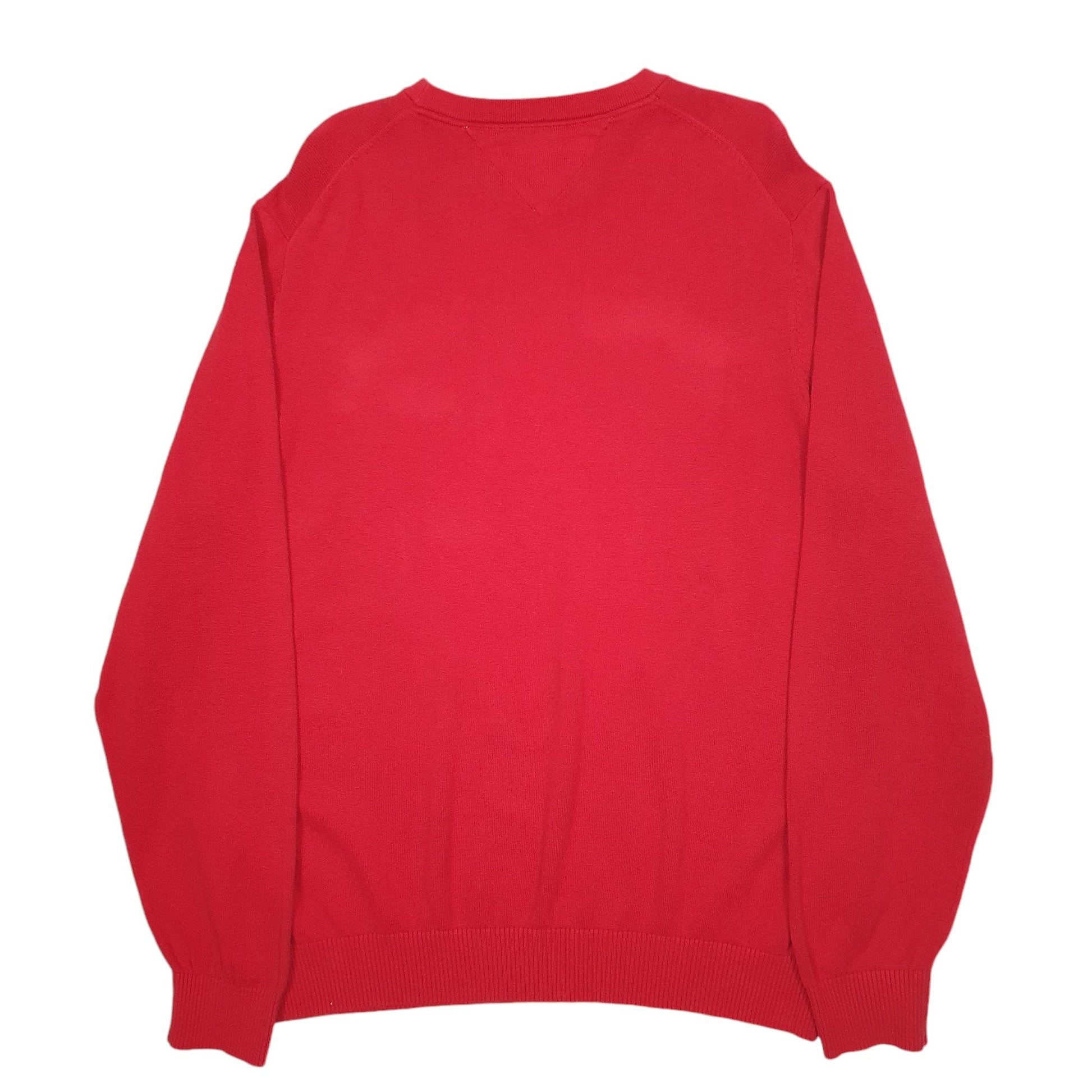 Mens Red Tommy Hilfiger  Crewneck Jumper