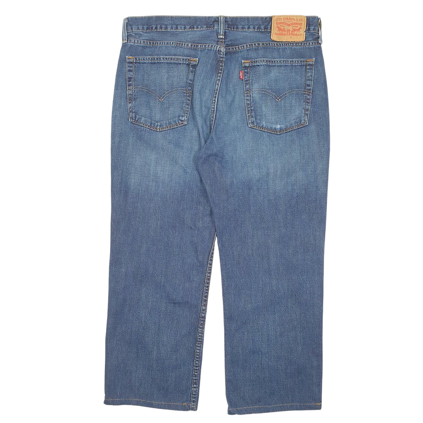 Mens Blue Levis Small wear hole developing on right knee area 514 JeansW36 L26
