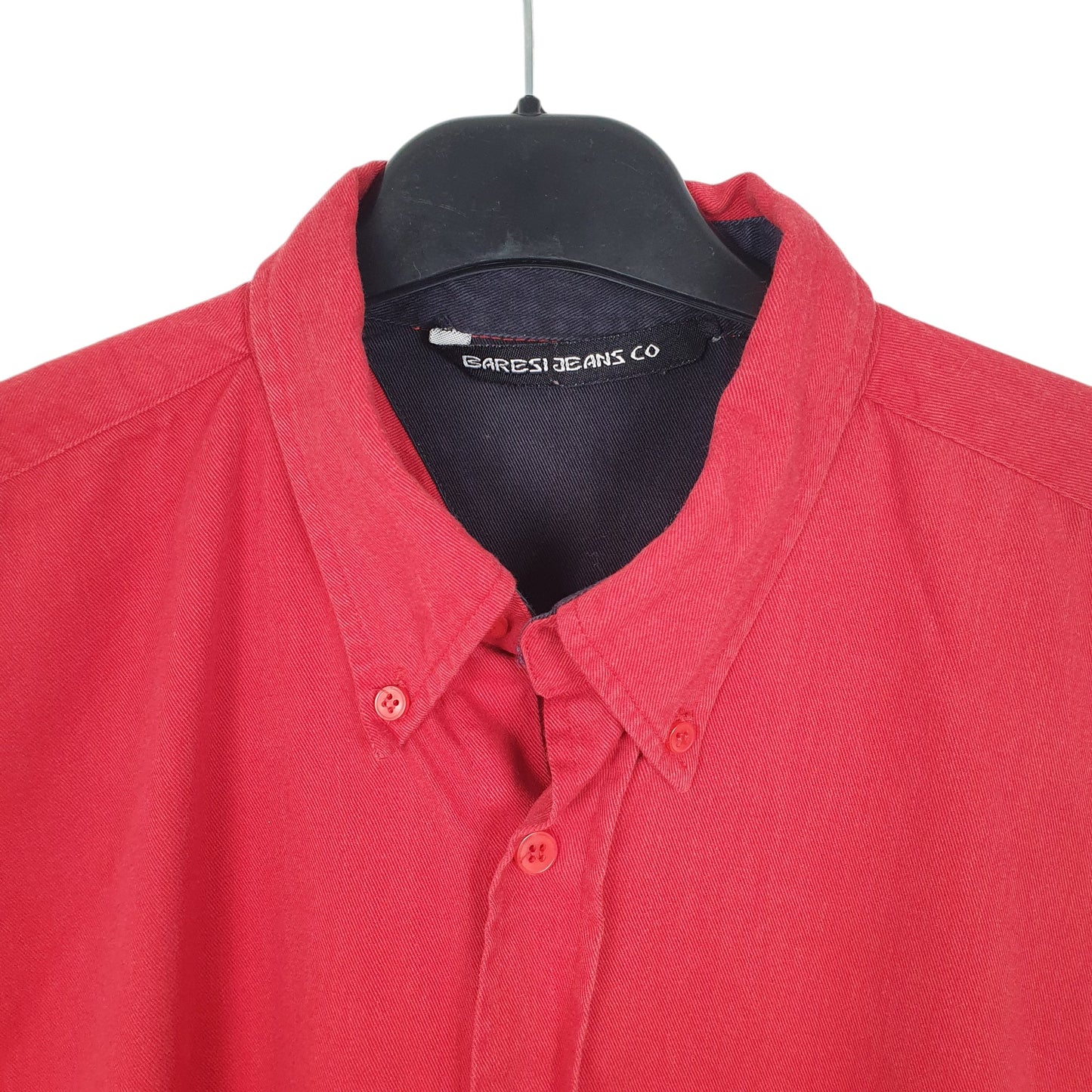 Mens Red Baresi Jeans Co  Long Sleeve Shirt