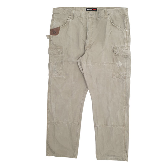 Mens Green Wrangler Riggs Workwear Cargo Trousers