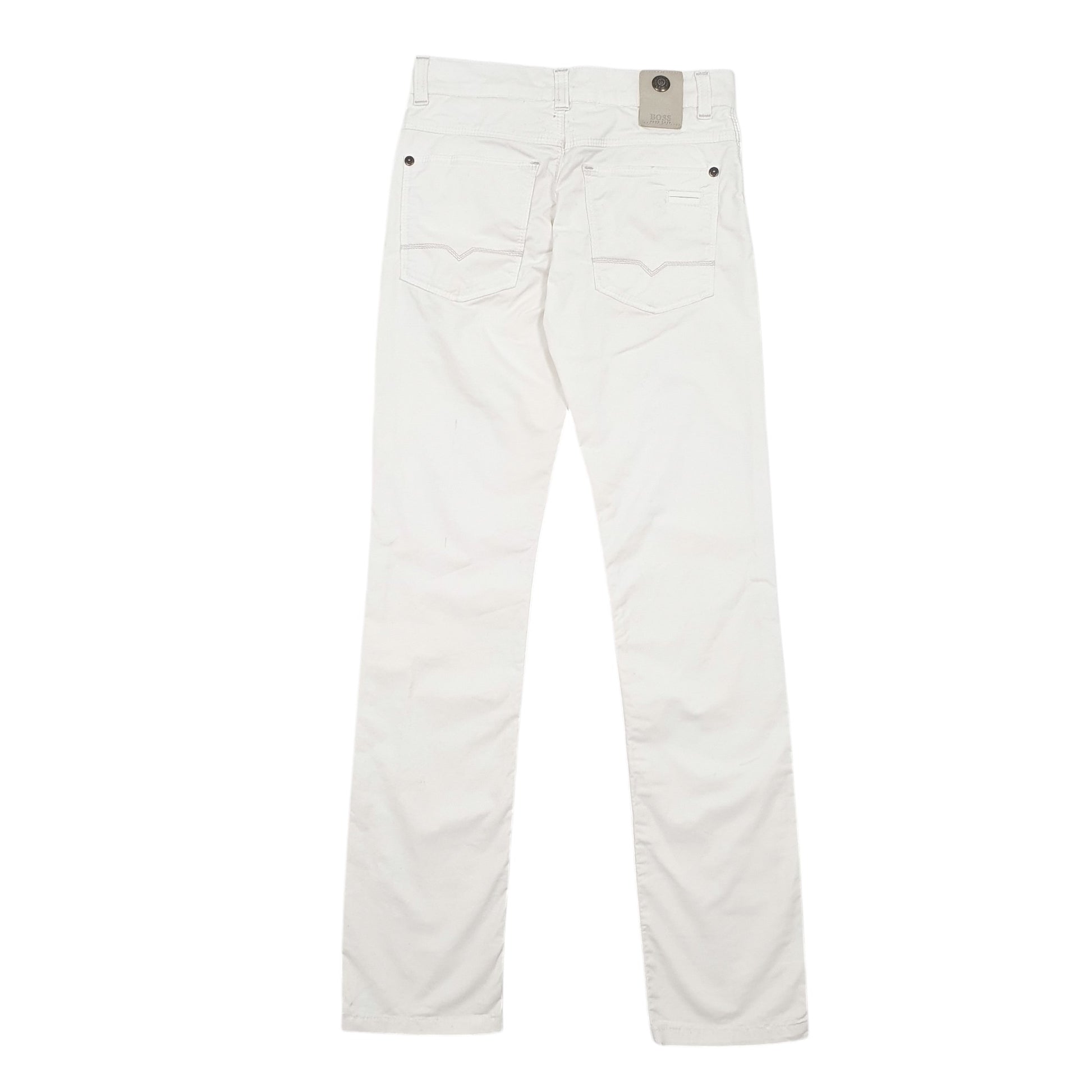 Womens White Hugo Boss  Chino Trousers