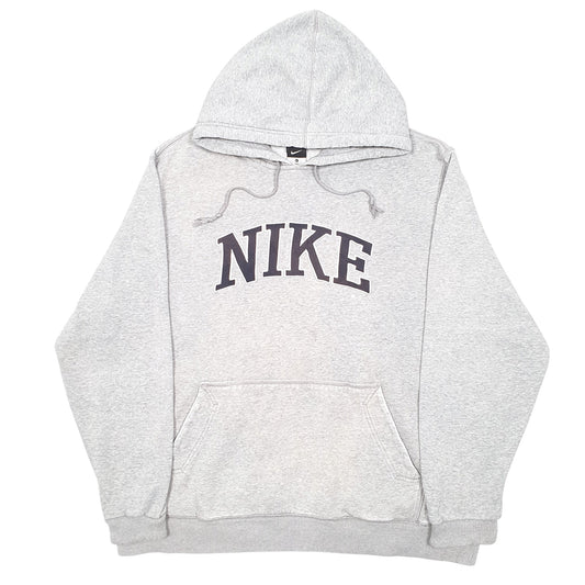 Mens Grey Nike Spellout Hoodie Jumper