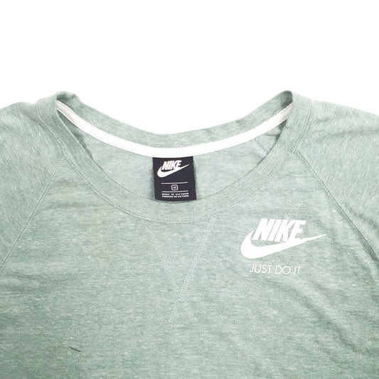 Womens Green Nike Just Do It Crewneck Jumper