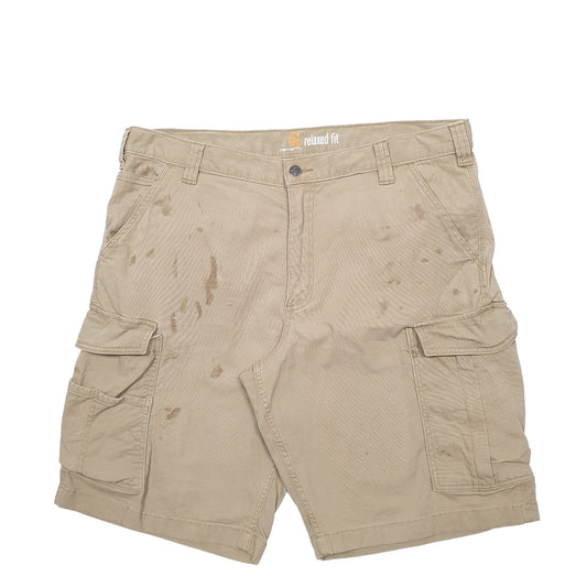 Mens Beige Carhartt Workwear Cargo Shorts