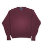 Womens Burgundy Ralph Lauren Knitted Crewneck Jumper