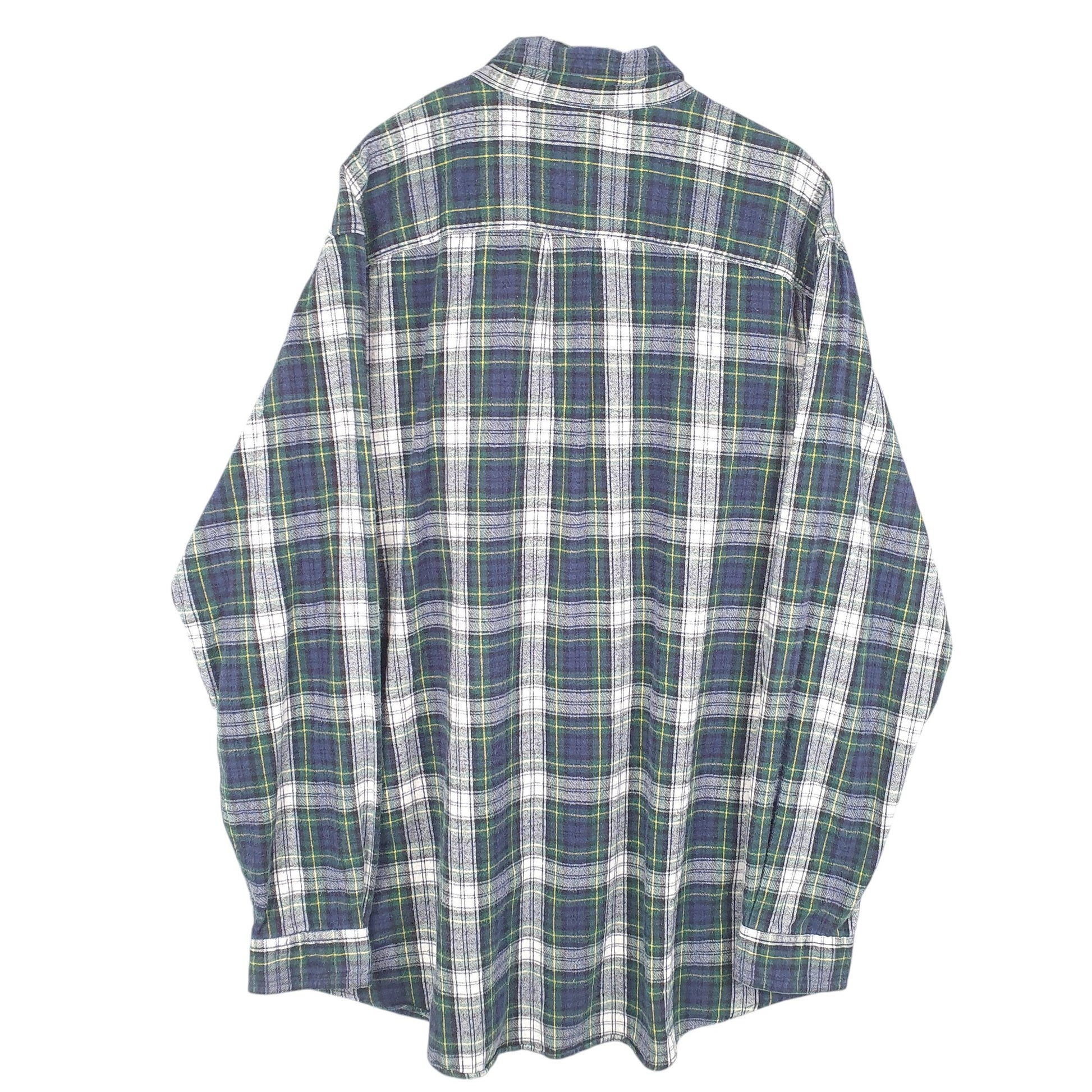 Mens Green L.L.Bean Tall Slightly Fitted Flannel Overshirt Long Sleeve Shirt