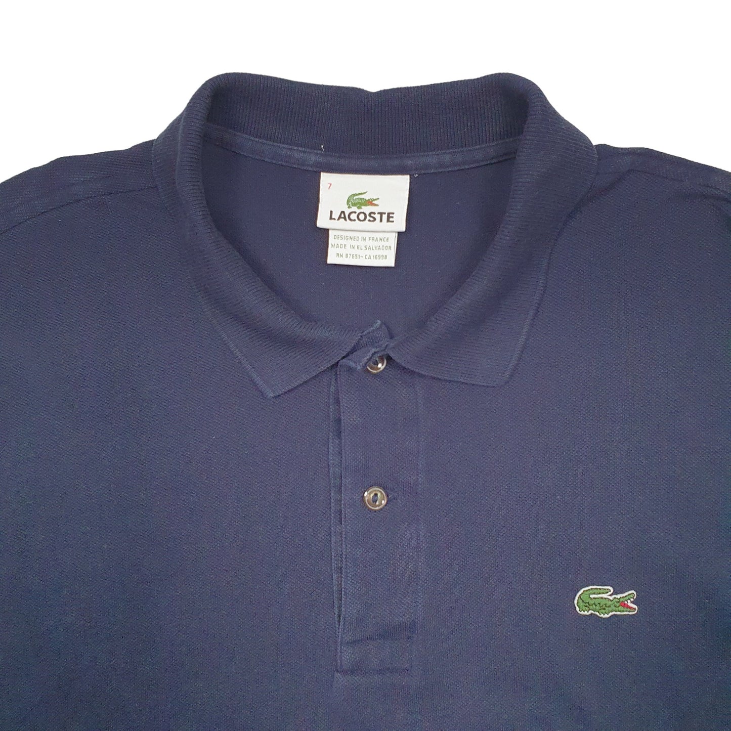 Mens Navy Lacoste  Short Sleeve Polo Shirt
