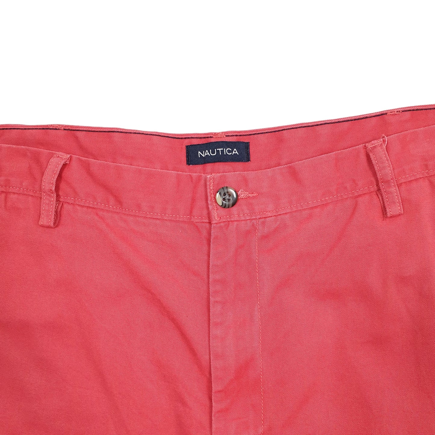 Mens Red Nautica Deck Chino Shorts