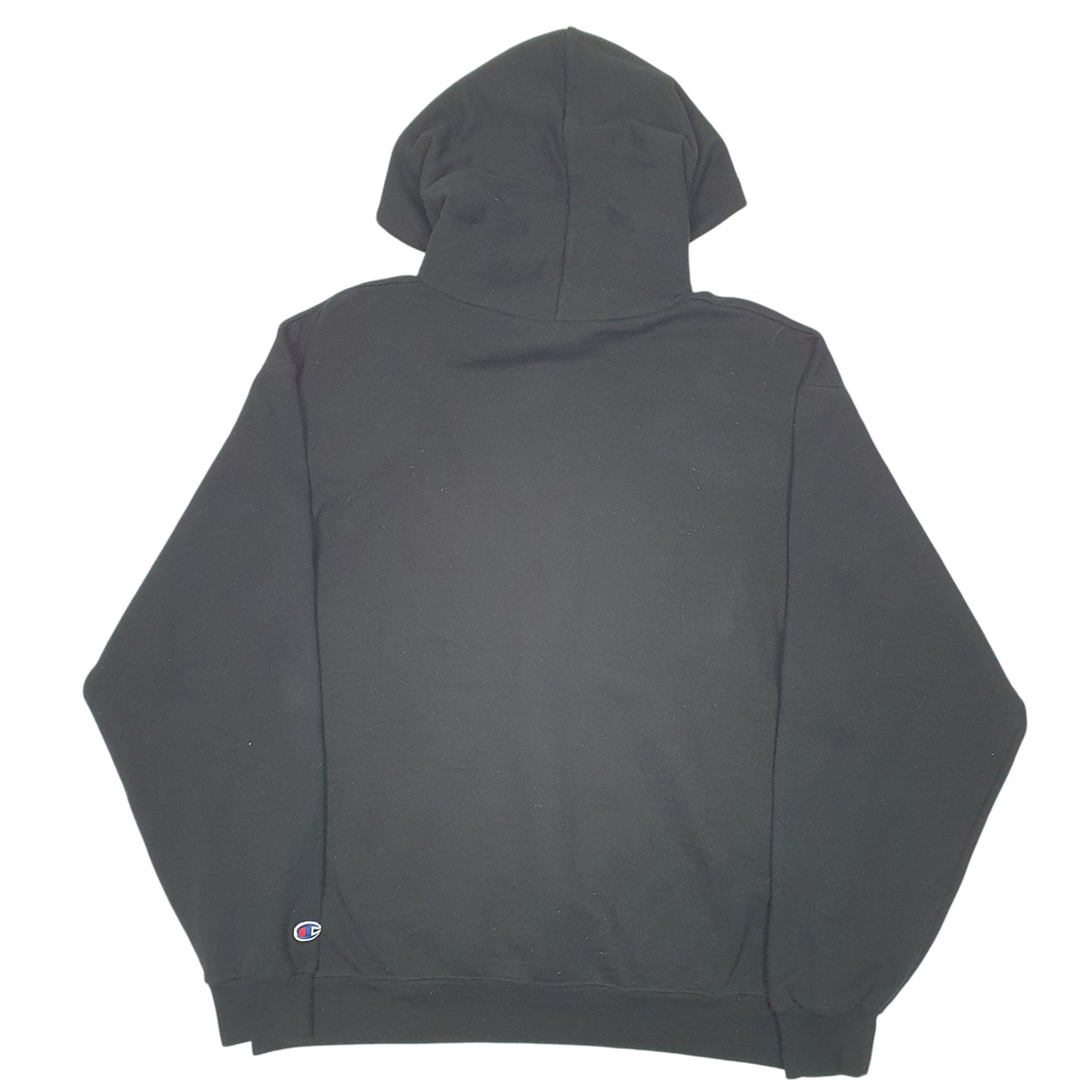 Mens Black Champion Siena Heights University USA Spellout Hoodie Jumper