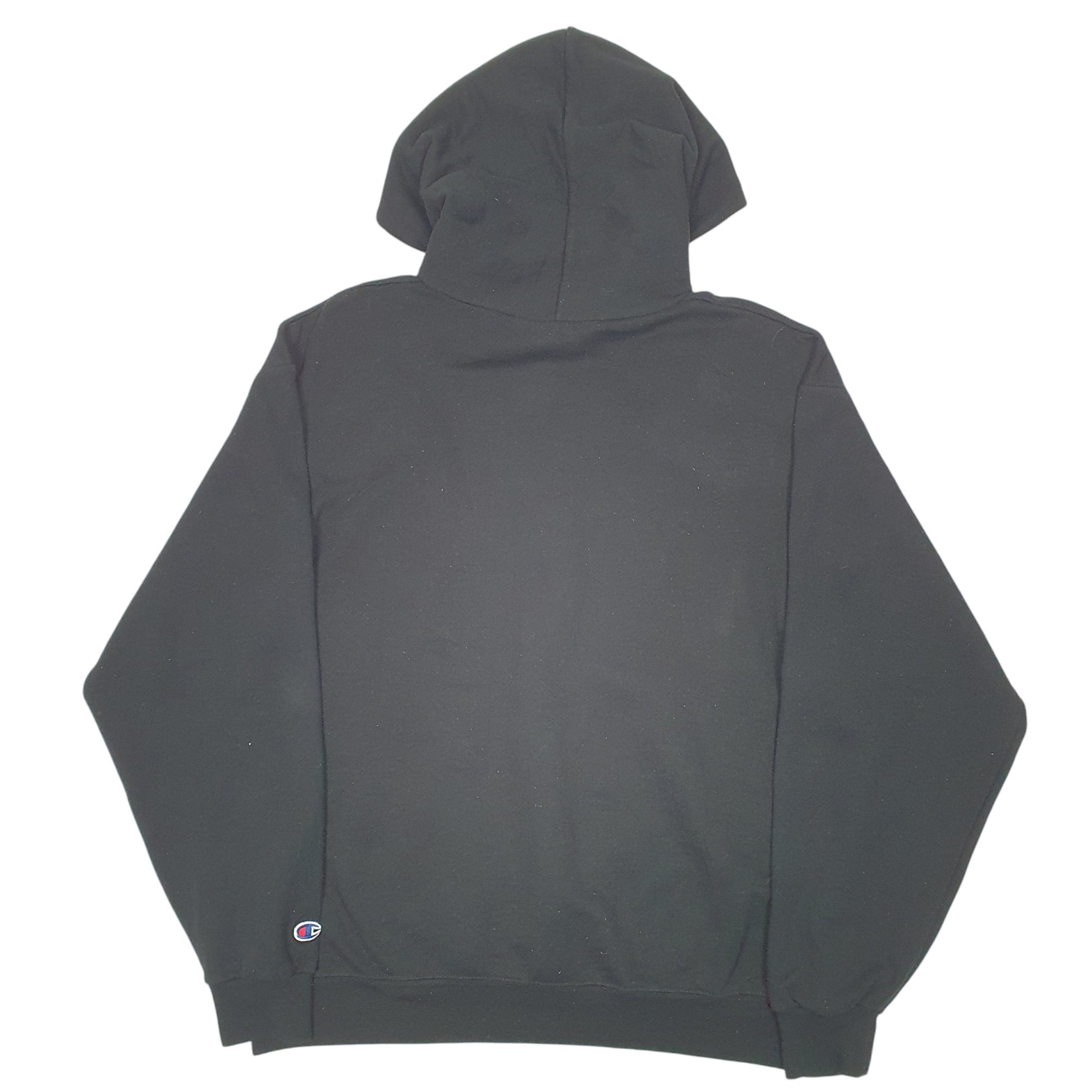 Mens Black Champion Siena Heights University USA Spellout Hoodie Jumper