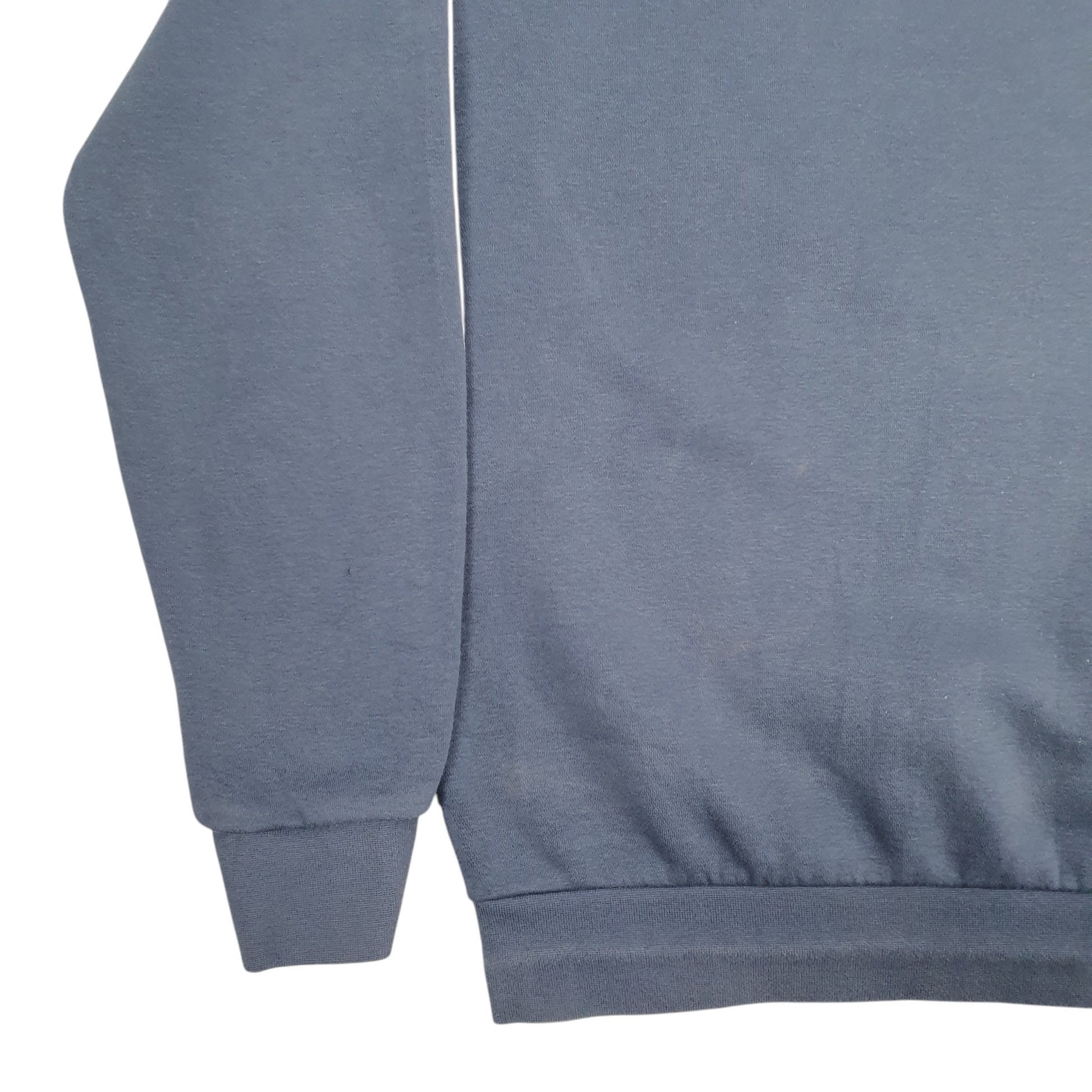 Mens Blue Adidas Spellout Crewneck Jumper