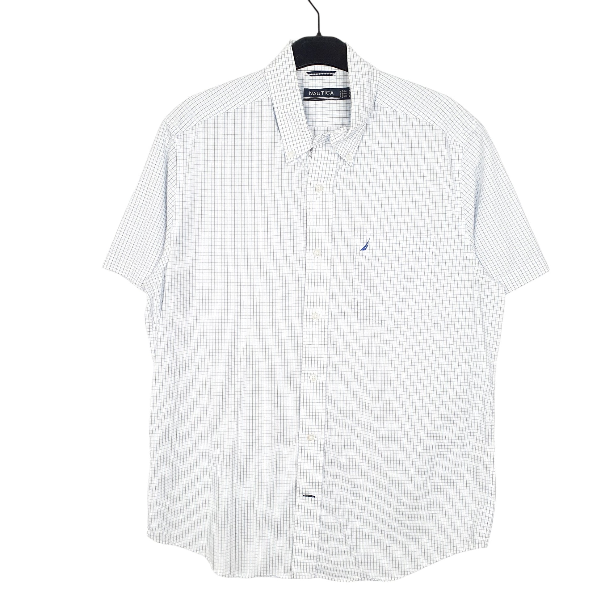 Mens White Nautica  Short Sleeve Shirt