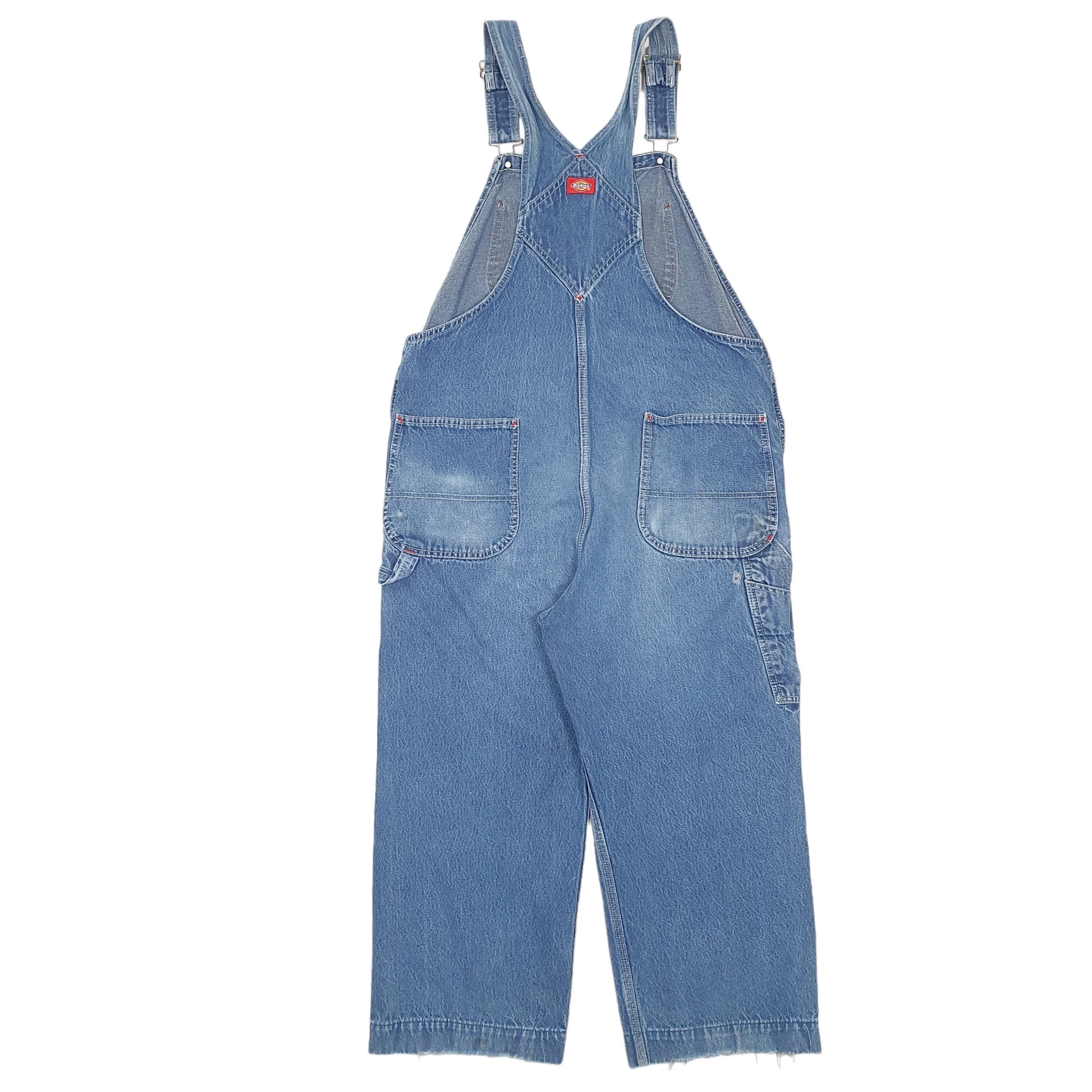 Mens Blue Dickies Denim Overalls Workwear Dungaree Trousers