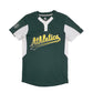Mens Green Majestic MLB Baseball Jersey Oakland Athletics Short Sleeve T Shirt