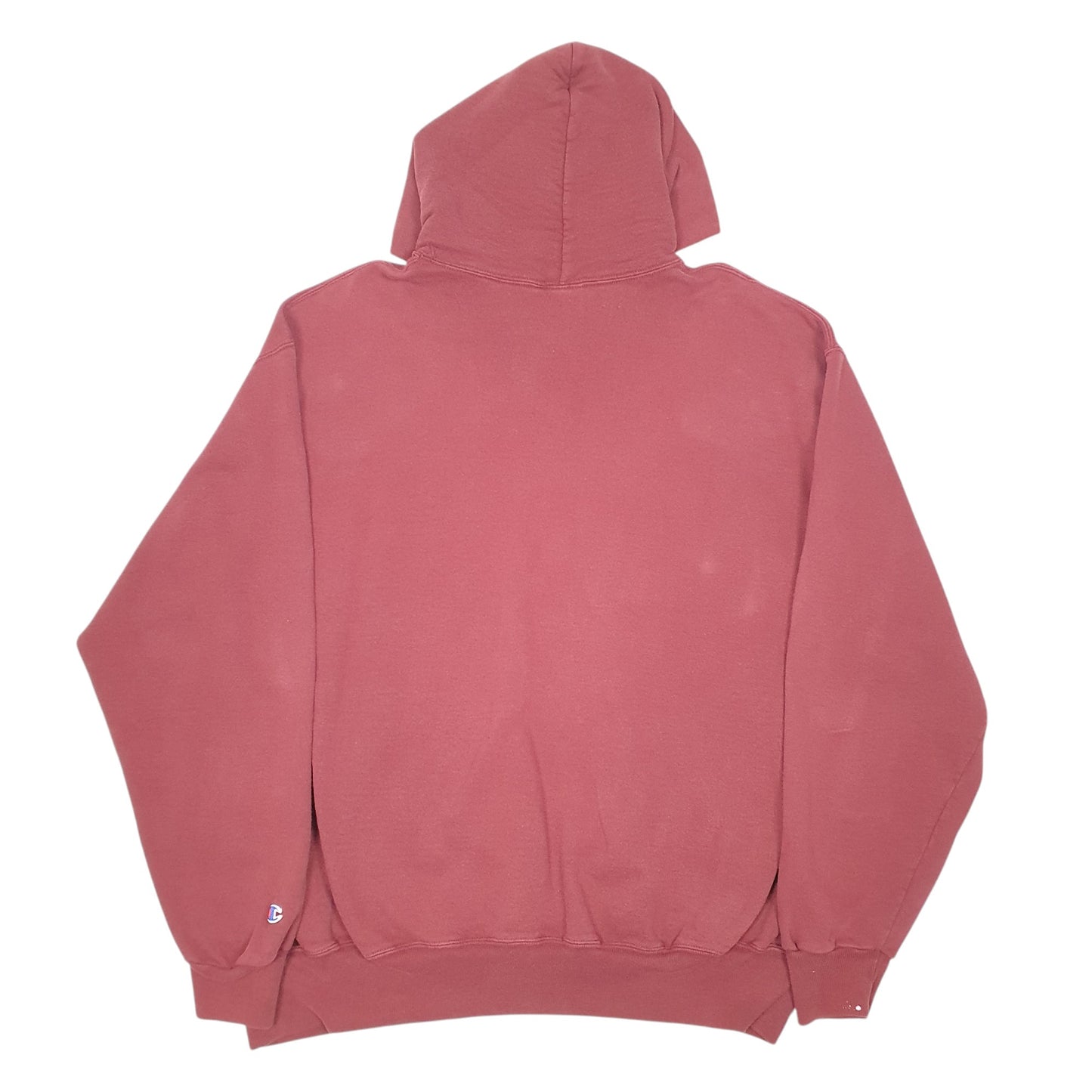 Mens Burgundy Champion Vintage 90s Harvard University Spellout Ivy League Hoodie Jumper