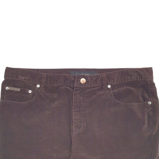 Womens Brown Calvin Klein  Corduroy Trousers