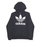 Mens Black Adidas Spellout Hoodie Jumper
