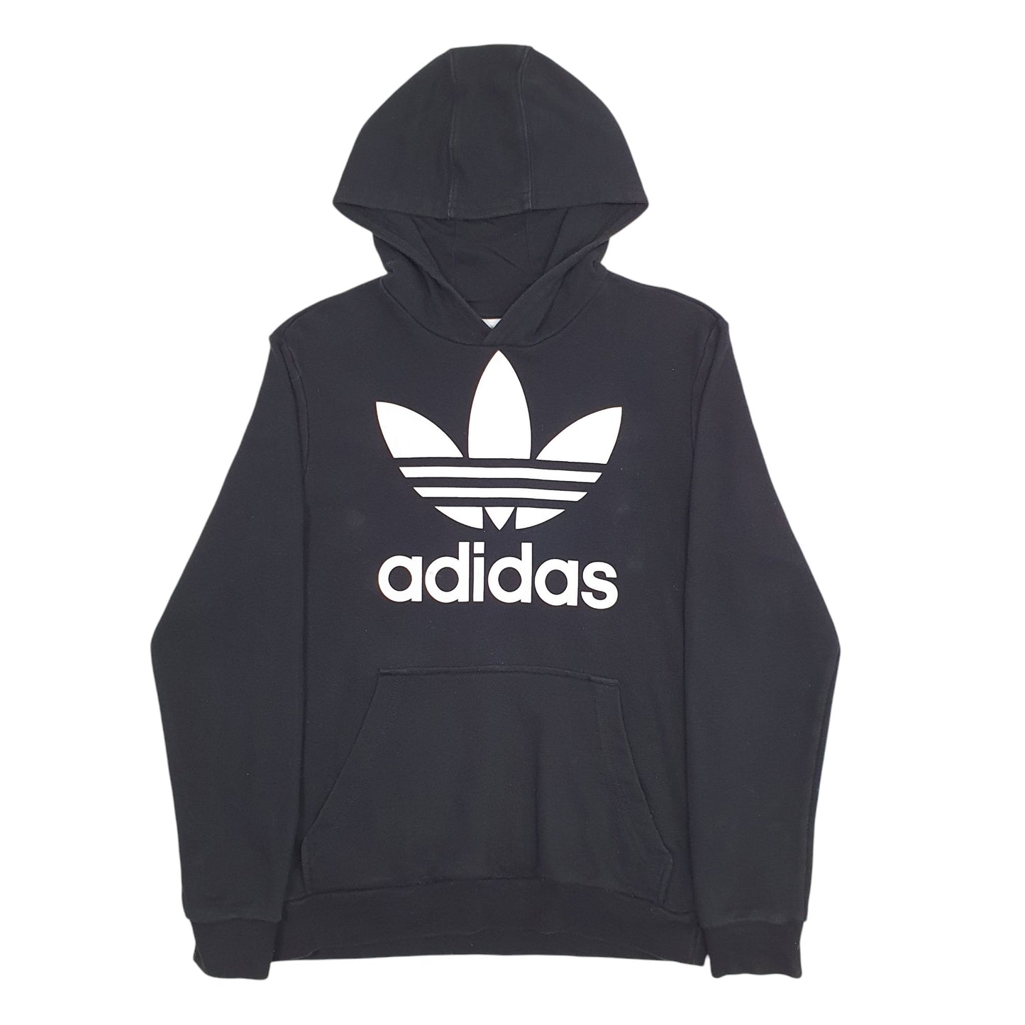Mens Black Adidas Spellout Hoodie Jumper