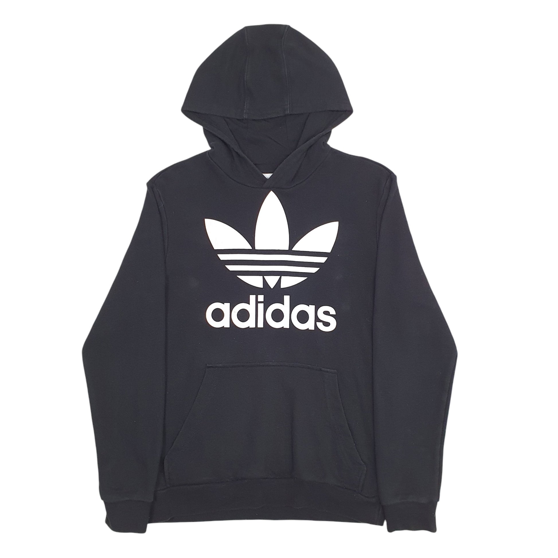 Mens Black Adidas Spellout Hoodie Jumper