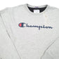 Mens Grey Champion Script Crewneck Jumper