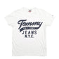 Mens White Tommy Hilfiger Spellout Short Sleeve T Shirt