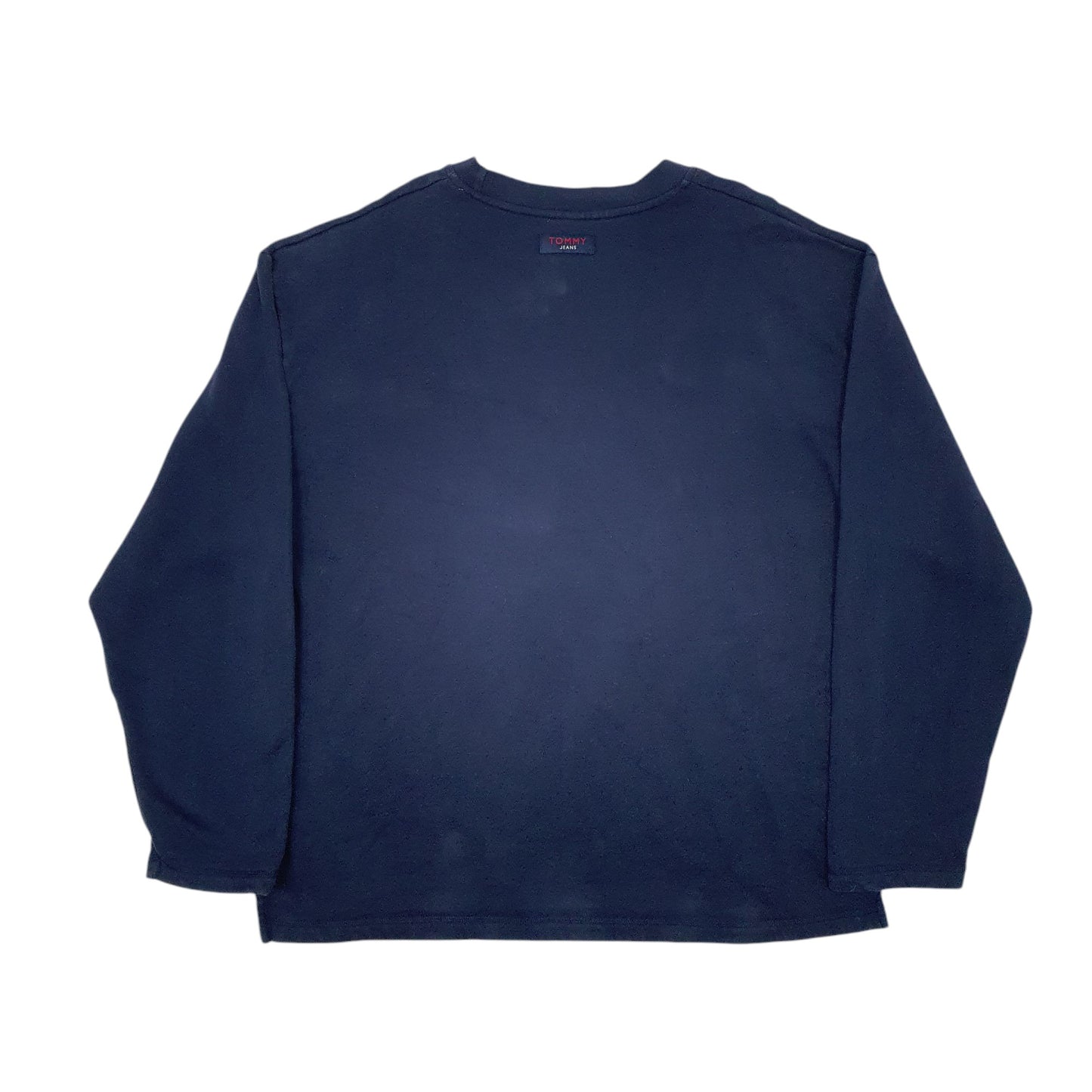 Mens Navy Tommy Hilfiger Spellout Crewneck Jumper