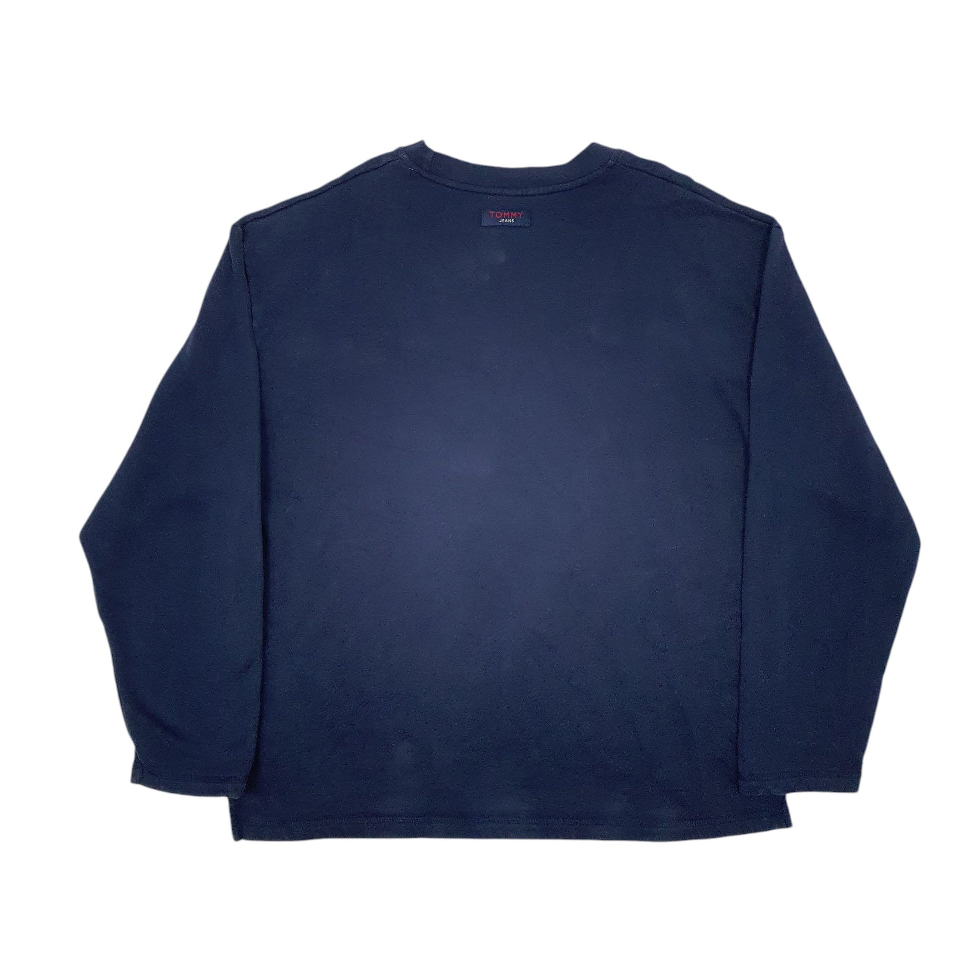 Mens Navy Tommy Hilfiger Spellout Crewneck Jumper