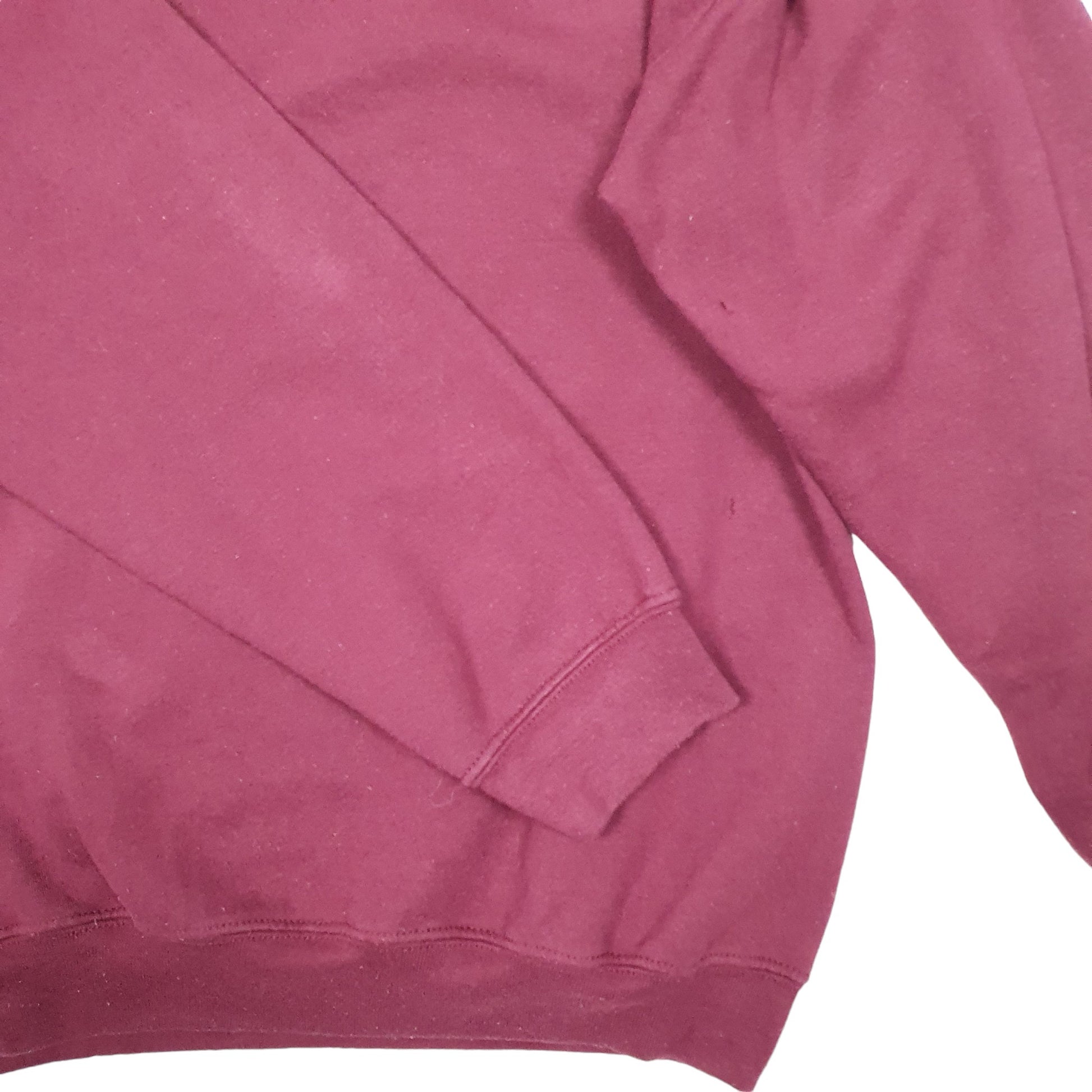 Mens Burgundy Unbranded Harvard Spellout Ivy League USA Hoodie Jumper