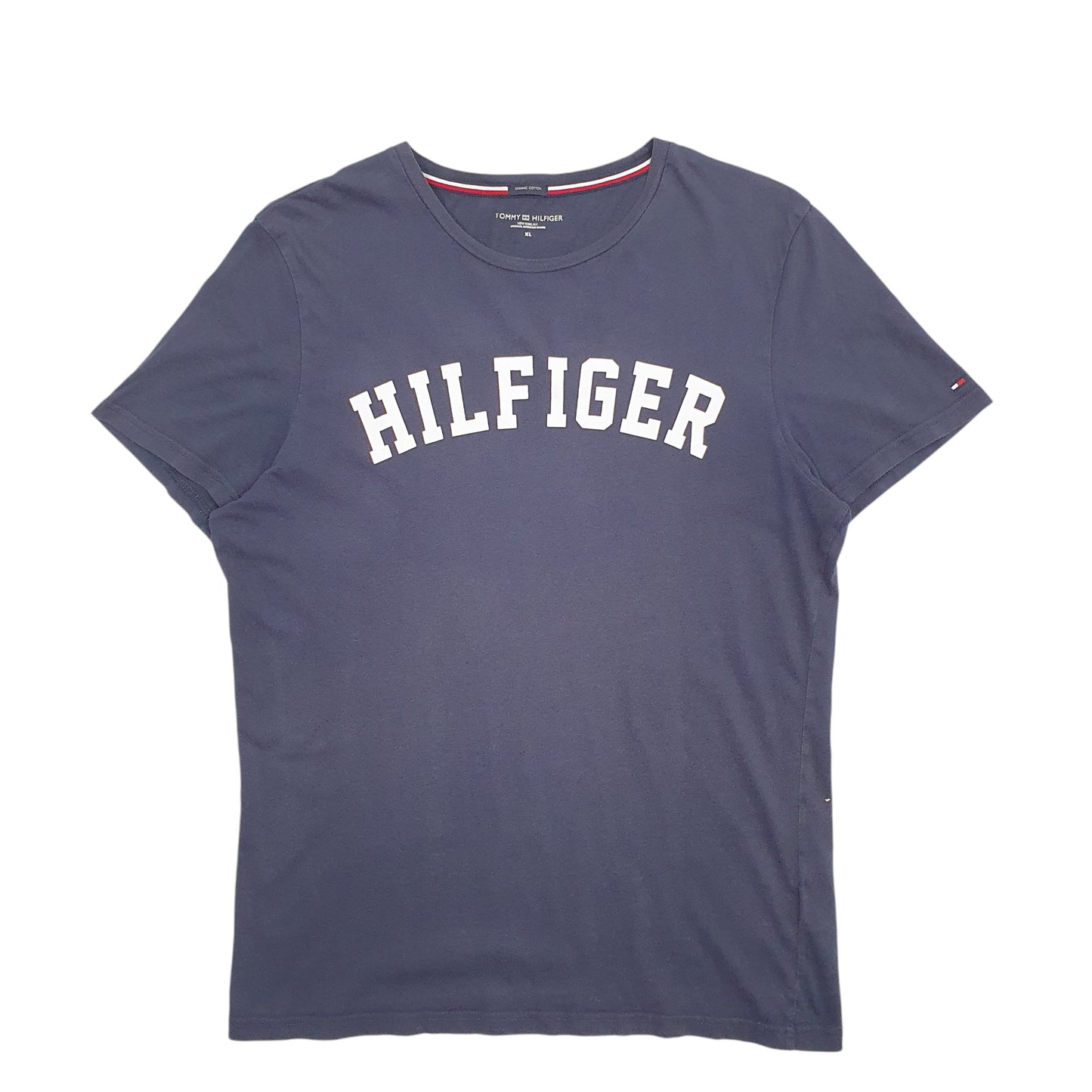 Womens Blue Tommy Hilfiger Spellout Short Sleeve T Shirt