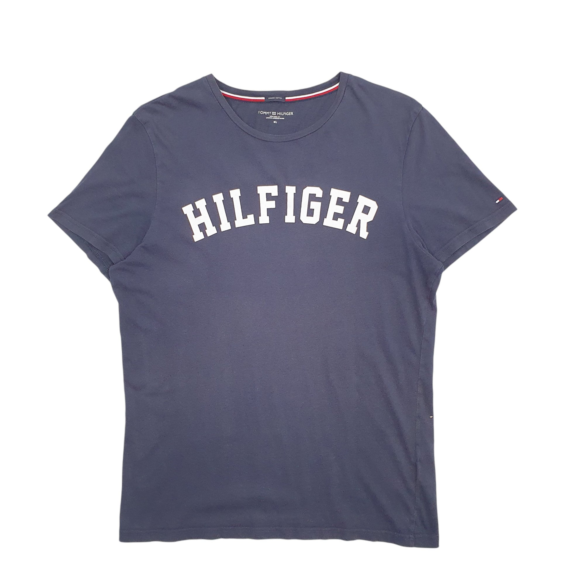Womens Blue Tommy Hilfiger Spellout Short Sleeve T Shirt