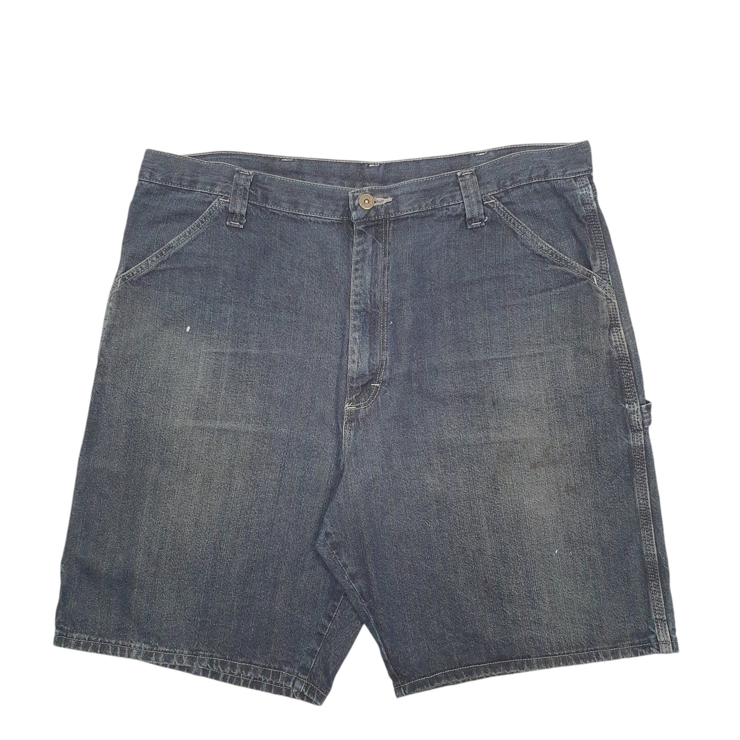 Mens Black Wrangler Denim Jeans Jorts Carpenter Shorts