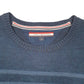 Mens Navy Tommy Hilfiger Knit Striped Crewneck Jumper