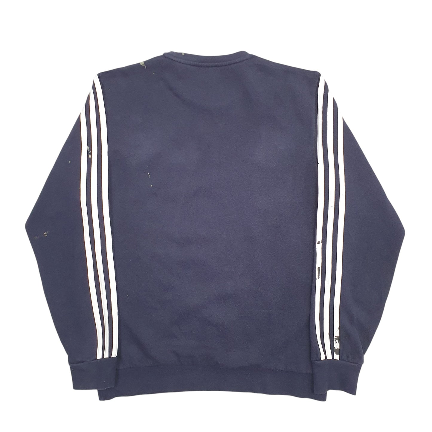 Mens Navy Adidas Spellout Crewneck Jumper