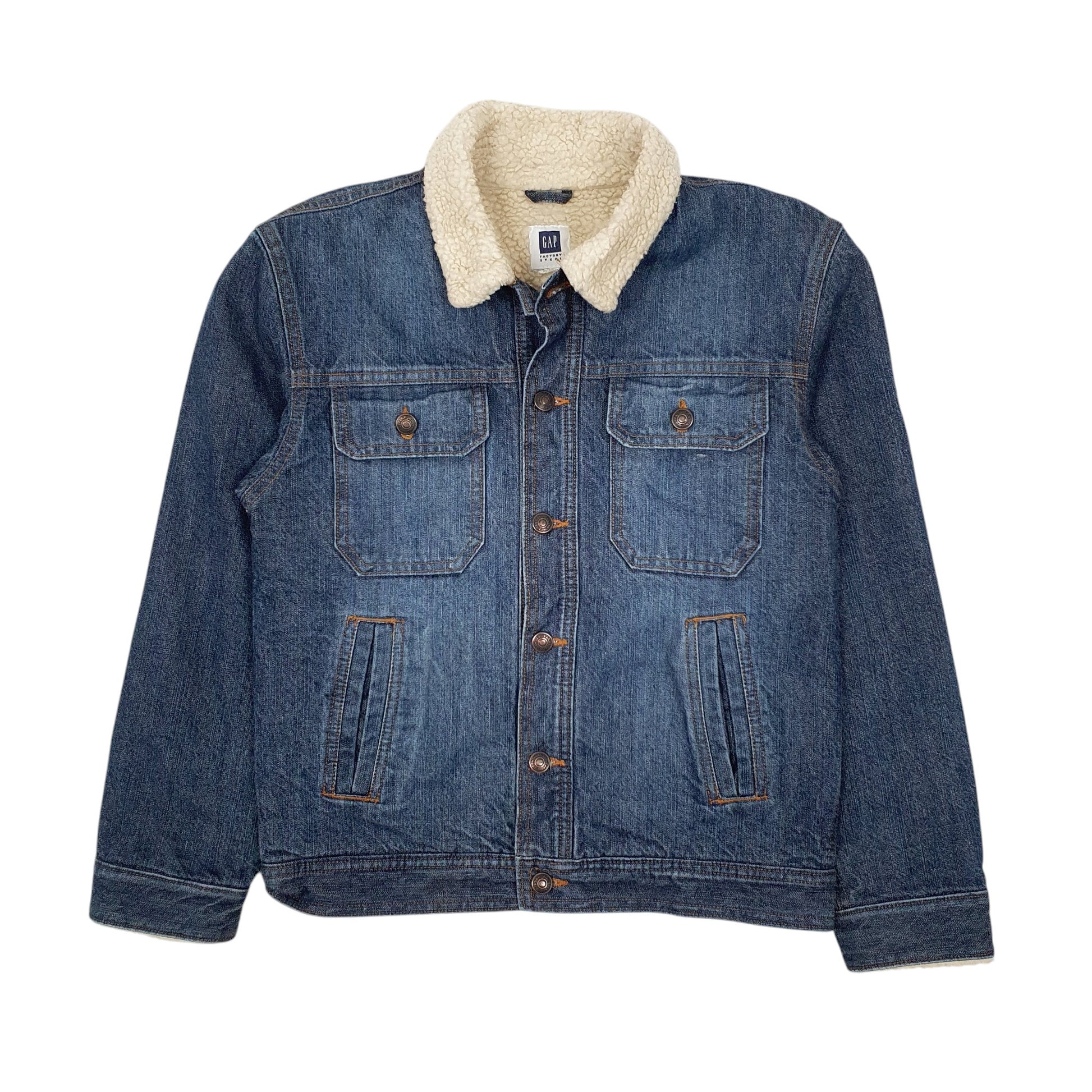 Womens Blue Gap Sherpa Lined  Coat