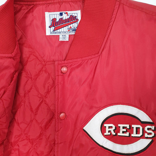 Mens Red Majestic Vintage 1990s MLB Diamond Collection Cincinatti Reds  Coat