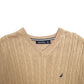 Mens Brown Nautica Knit Tank Top Jumper