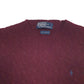 Womens Burgundy Ralph Lauren Knitted Crewneck Jumper