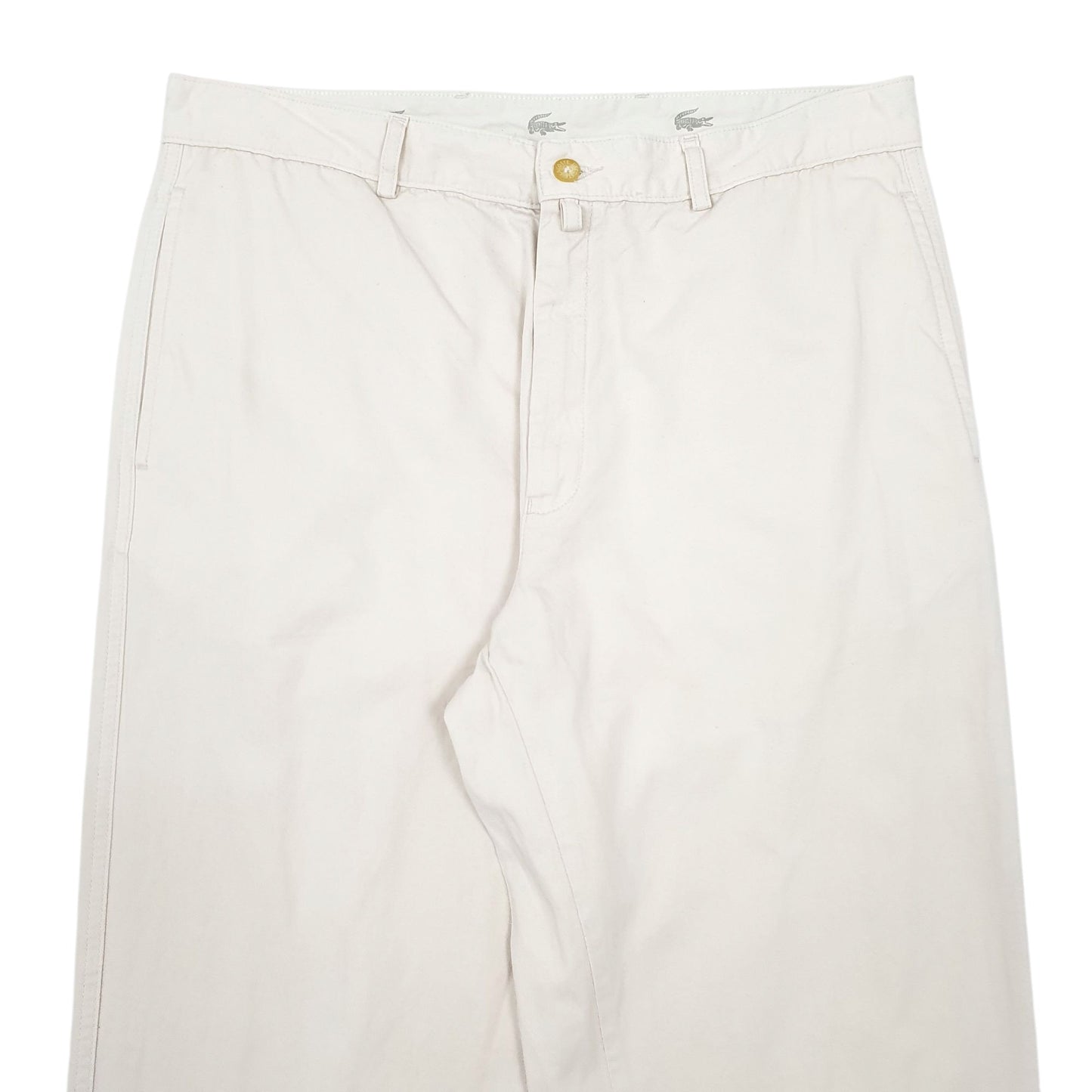 Mens Cream Lacoste  Chino Trousers